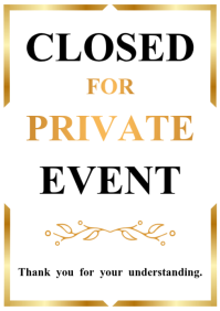 Hvid Private Event Notice A1 Template