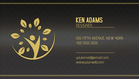 Gold Und Schwarz Luxus Mehrzweck Visitenkarte Vorlage Vorlage Postermywall