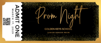 Gold and Black Modern & Minimal Prom Night Envelopes template