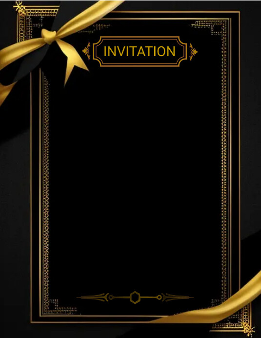 Gold and black vintage invitation template PosterMyWall