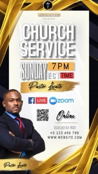 gold and white church design template Indaba yaku-Instagram