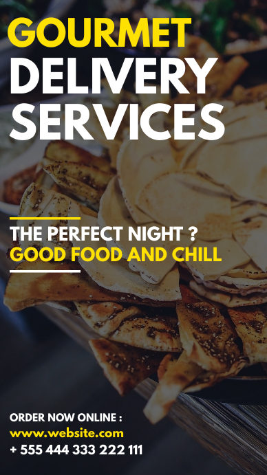 Emas Dan Layanan Pengiriman Gourmet Putih Apa Templat Postermywall