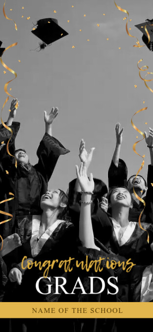 Gold and White Graduation Snapchat Filter Templat | PosterMyWall