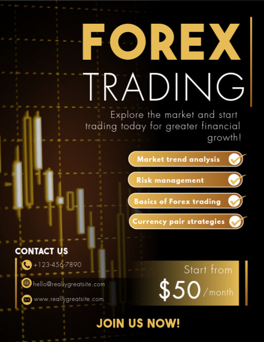 Copy of Gold and White Illustrative Stock Trading Poster | PosterMyWall