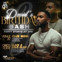 Gold Bash Night Instagram Post template