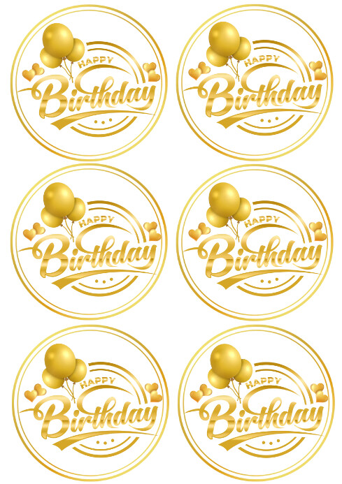 Copy of Gold Birthday Cake Topper | PosterMyWall