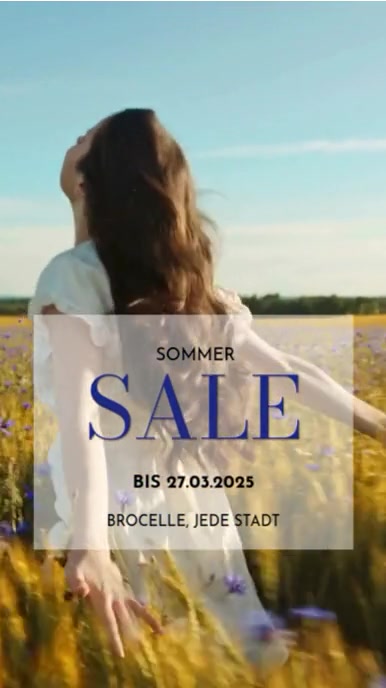 Gold Blau Elegant Mode Video Sommer Sale Instagram Reel template