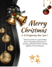 Gold business Christmas template 传单(美国信函)