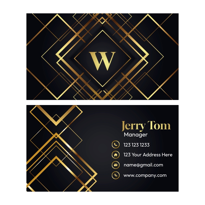 Gold Calling Card Template | PosterMyWall