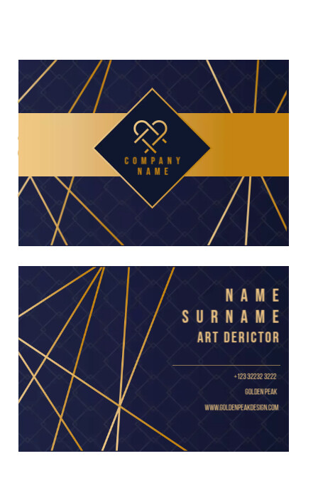 Gold Calling Card Template | PosterMyWall