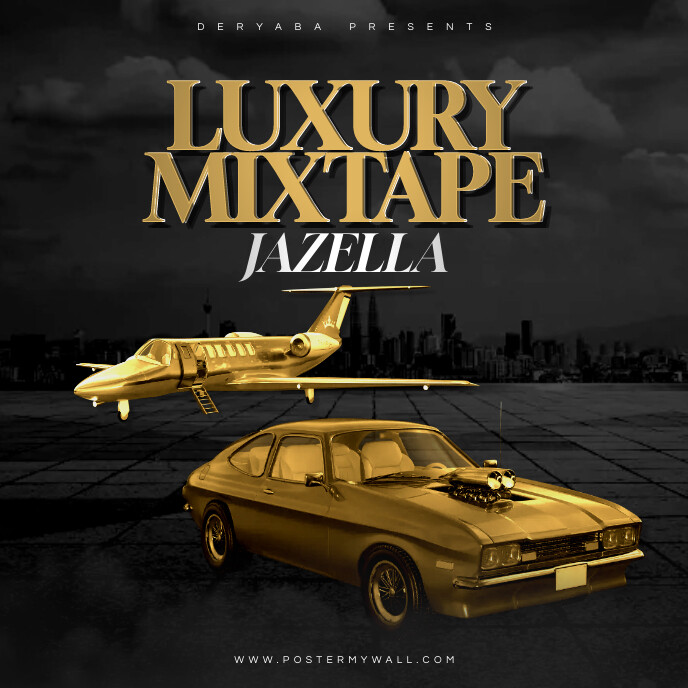 Plantilla de Gold Car Luxury Rap Hip-Hop Mixtape Cover | PosterMyWall