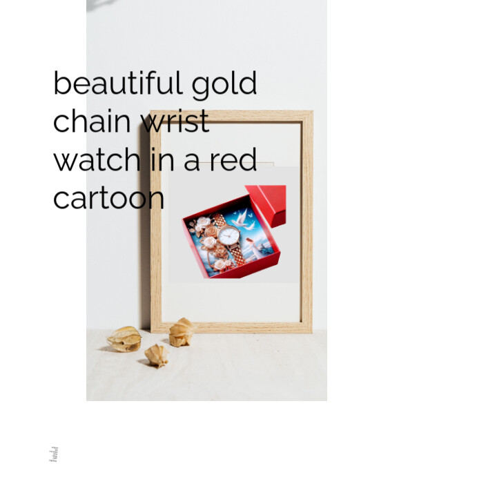 Gold chain wrist watch Instagram Post template