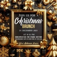 Gold Christmas Brunch Square (1:1) template