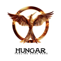 gold-colored hunger games logo template