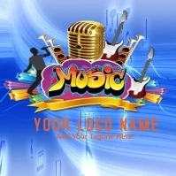 Gold-colored Microphone Illustration, Musical Instrument Microphone, Music, Electronics Logo template