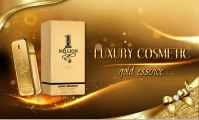 Gold cosmetic ads banner US Legal template