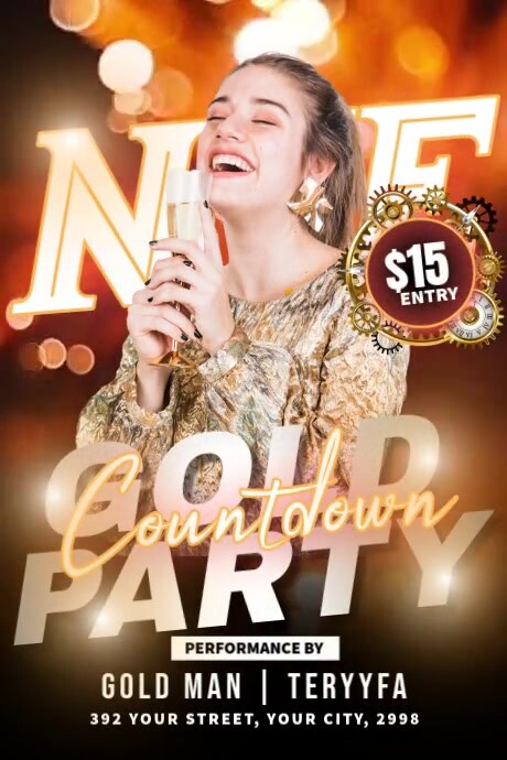 New Year's Eve Party Posters Template | PosterMyWall
