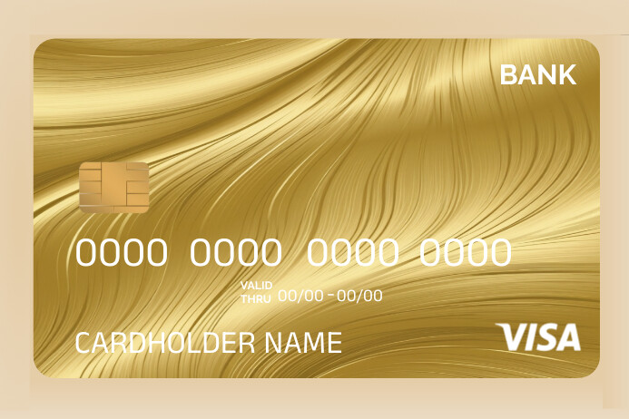 Gold Credit Card Cartaz template