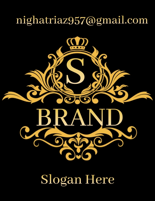 Gold Crown Logo, elegant luxury logo Template | PosterMyWall