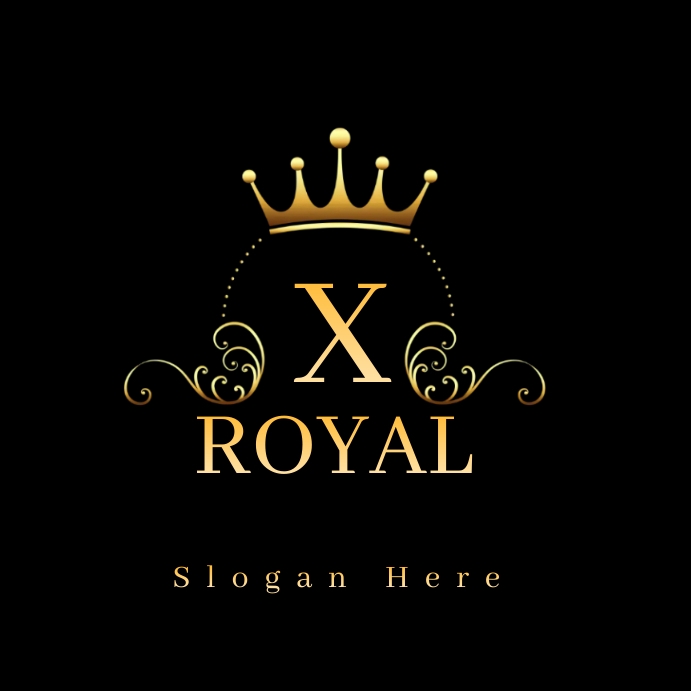 Gold Crown Logo Publicação no Instagram template