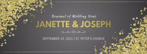 Gold Diamond Renewal Of Wedding Vows Facebook template