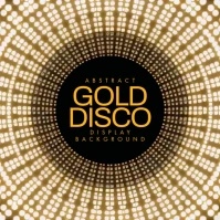 Gold Disco Display Background Post Template Publicación de Instagram