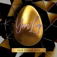 Gold Egg Logo Design Template โลโก้