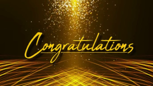 Gold Elegant Congratulations Video Message Уменьшенное изображение YouTube template