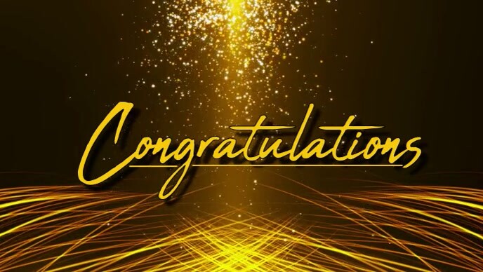 Congratulations Clips Gold Elegant Congratulations Video Message Template | PosterMyWall