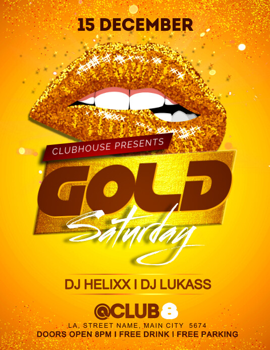 Work Gold Event gold event Template | PosterMyWall