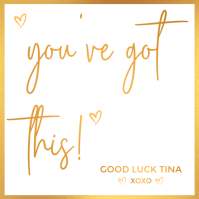 Gold Exams Card Good Luck You Can Do It Card Pos Instagram template