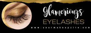 Gold Eyelashes Beauty Social Media Banner Facebook-coverfoto template