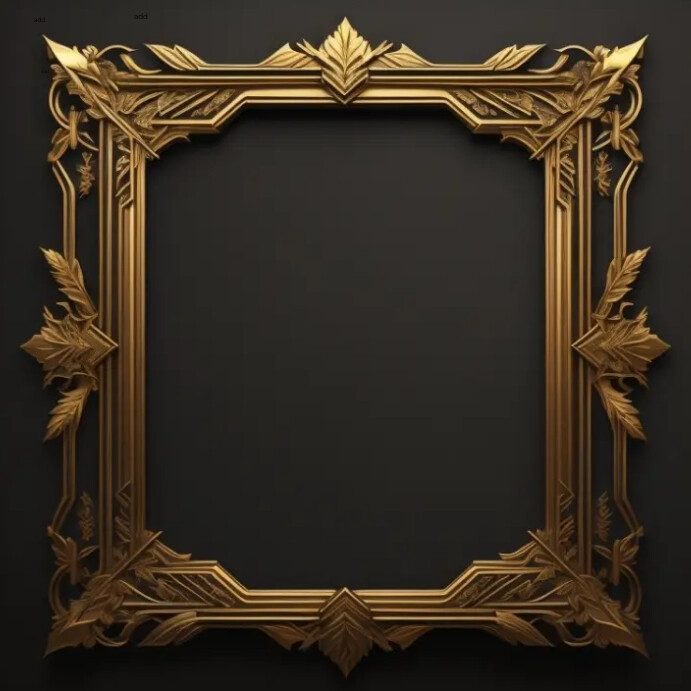 Modèle Gold frame background template design | PosterMyWall