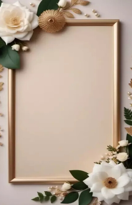 Gold Frame For Topic Gold frame Template | PosterMyWall