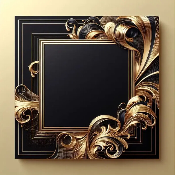 Gold frame Template | PosterMyWall