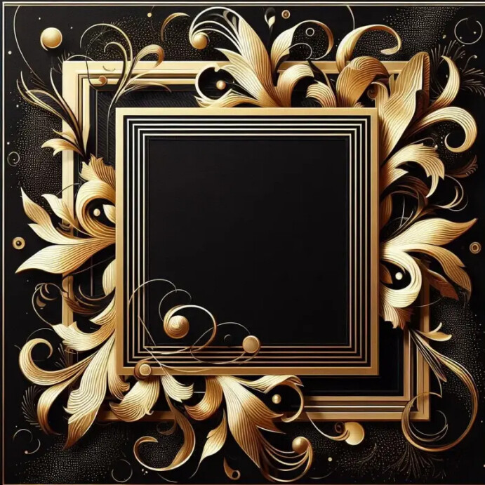 Gold frame Template | PosterMyWall