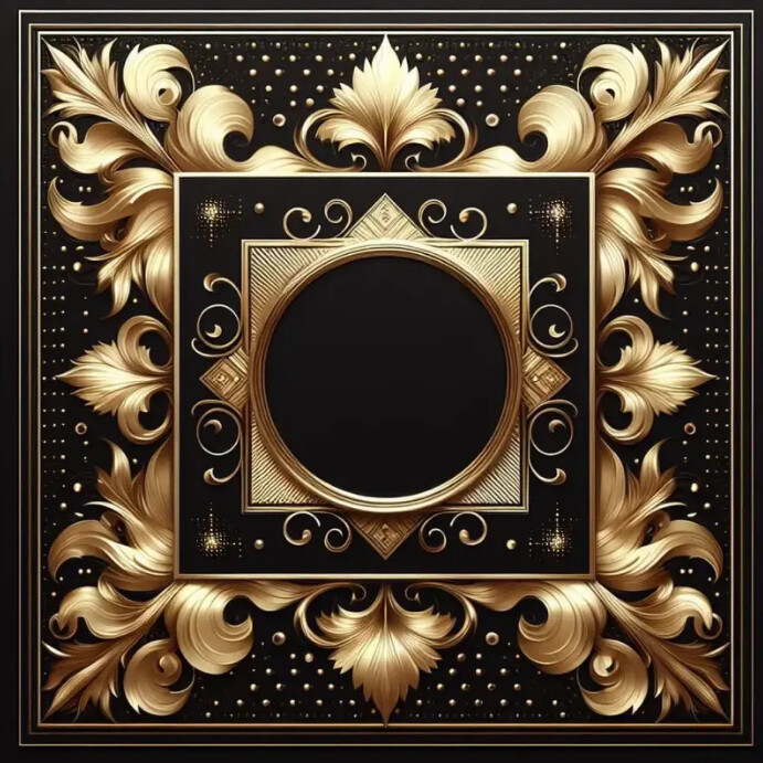 Gold frame Template | PosterMyWall