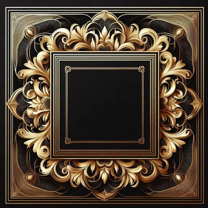 Gold frame Template | PosterMyWall