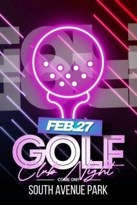 Gold Game Night Plakat template