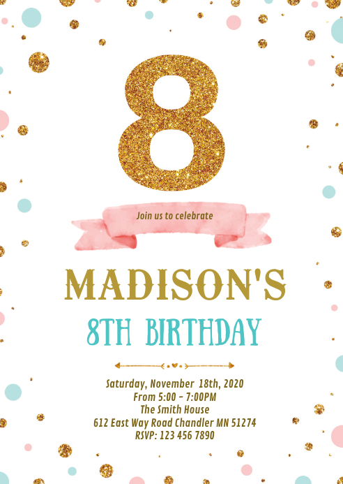 Minkocards 8 biglietti di invito, incl. 8 buste per l'ottavo compleanno dei bambini, 8° compleanno, ciambelle, inviti colorati per il compleanno dei bambini Minkocards 8 biglietti di invito, incl. 8 buste per l'ottavo compleanno dei bambini, 8° compleanno, ciambelle, inviti colorati per il compleanno dei bambini
