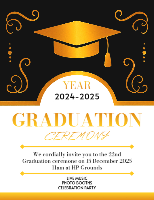 Graduation Ceremony Flyers Template | PosterMyWall
