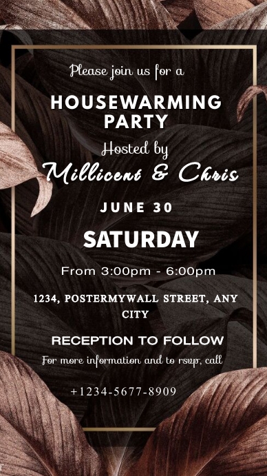 Gold Housewarming Party Invitations Template | PosterMyWall