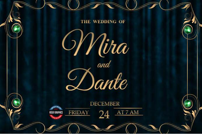 Gold Invitation Card Templat | PosterMyWall