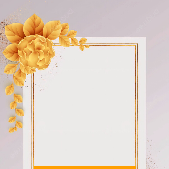 Gold Invitation frame Template | PosterMyWall
