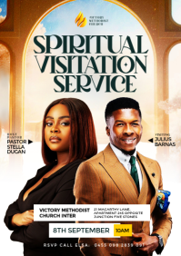 Gold Joyful 3D Church Event Flyer Design A4 template