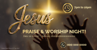棕色 Praise and Worship Event Facebook-annonce Template
