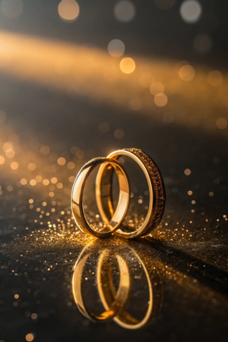 Modèle Gold Joyful Wedding Ring Poster | PosterMyWall