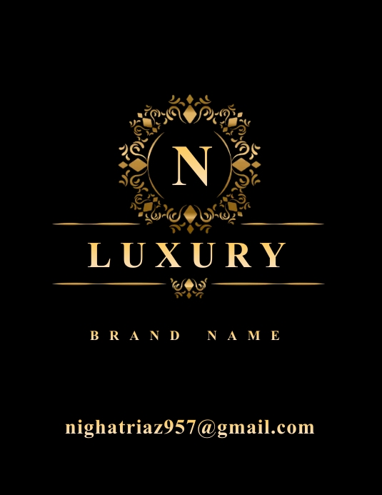 Gold Label Logo,gold logo design Flyer (US Letter) template