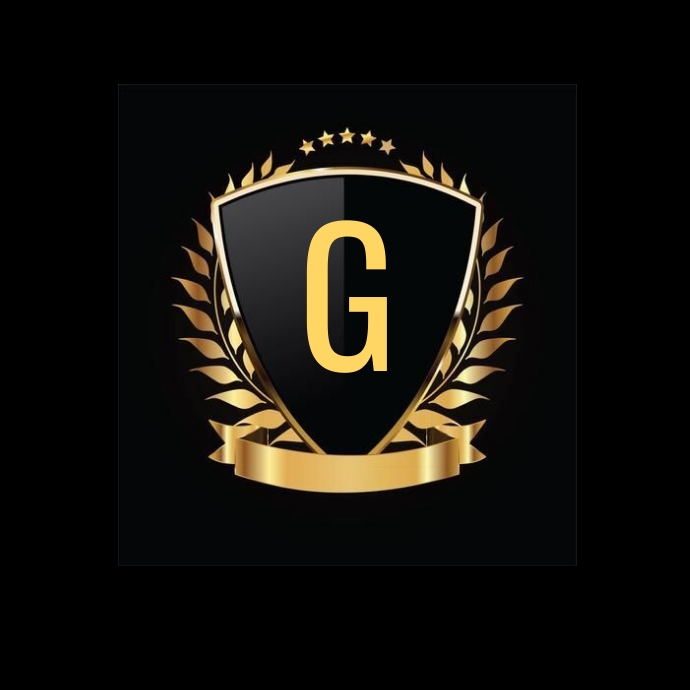 Gold letter logo Логотип template