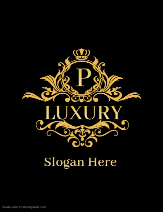 Gold Letter Logo Template PosterMyWall